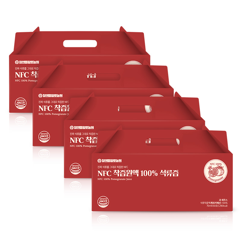 [3+1] 참앤들황토농원 착즙 석류즙 70ml 30포, 3개