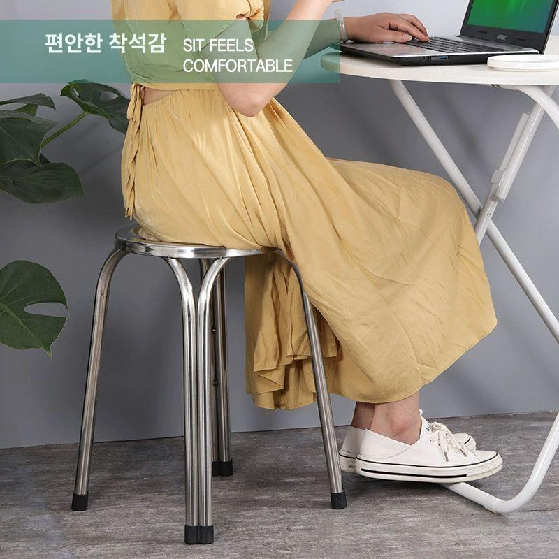 스테인리스 의자 라운지 스텐체어 라운드클래식 스툴 철제 단일 항목 - 상세 이미지 3