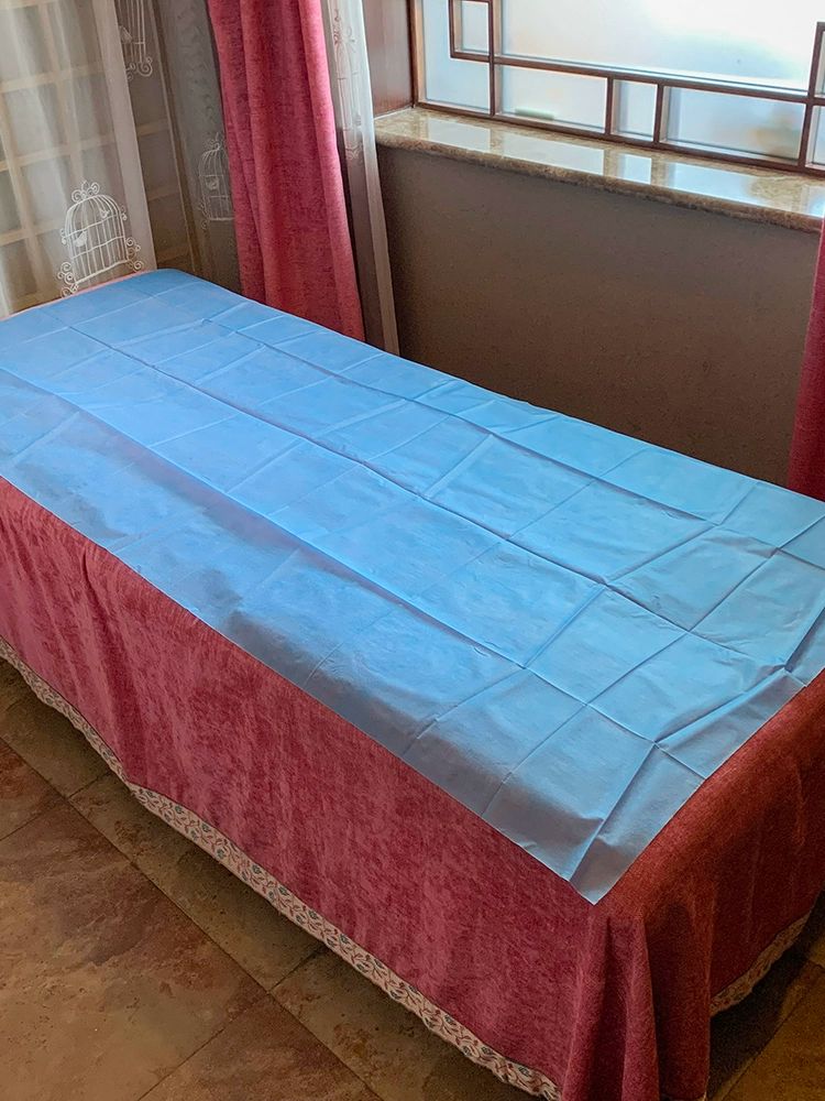 부직포 시트 100매 침대 방수 베드커버 구멍 일회용 마사지 흰색 방수 방유 100x200cm 20매 - 상세 이미지 4