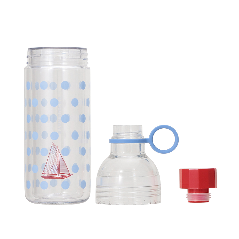 일본 스타벅스 스트랩 포함 이중 구조 보틀 마린 도트 473ml - 상세 이미지 5