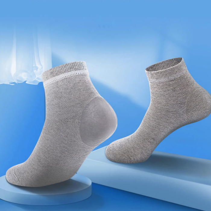 뒤꿈치 실리콘쿠션양말 충격흡수 발뒤꿈치보호양말 - 상품 이미지