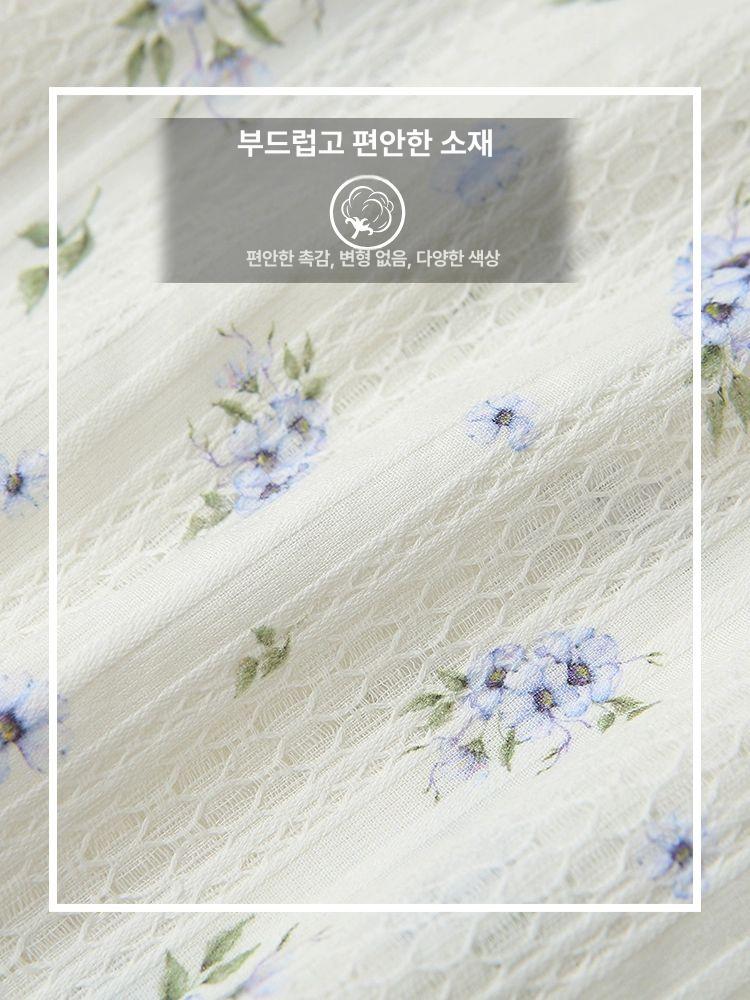 할머니옷 노인 여름 여성 시니어 엄마 셔츠 중년 여성복 어머니 면 블라우스 - 상세 이미지 5