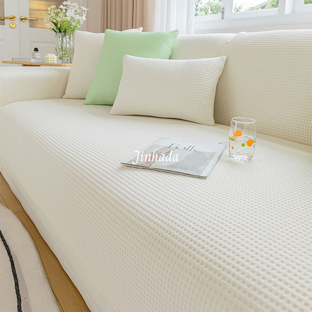 고탄력 스판 쇼파커버 사계절 소파패드 커버링 제작 카우치 리클라이너 덮개 화이트 1인용