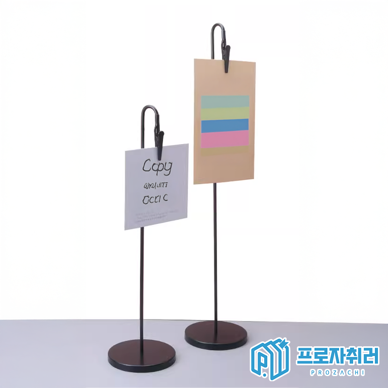 가격표꽂이 메모 홀더 테이블 넘버링 블랙 30cm - 상세 이미지 2