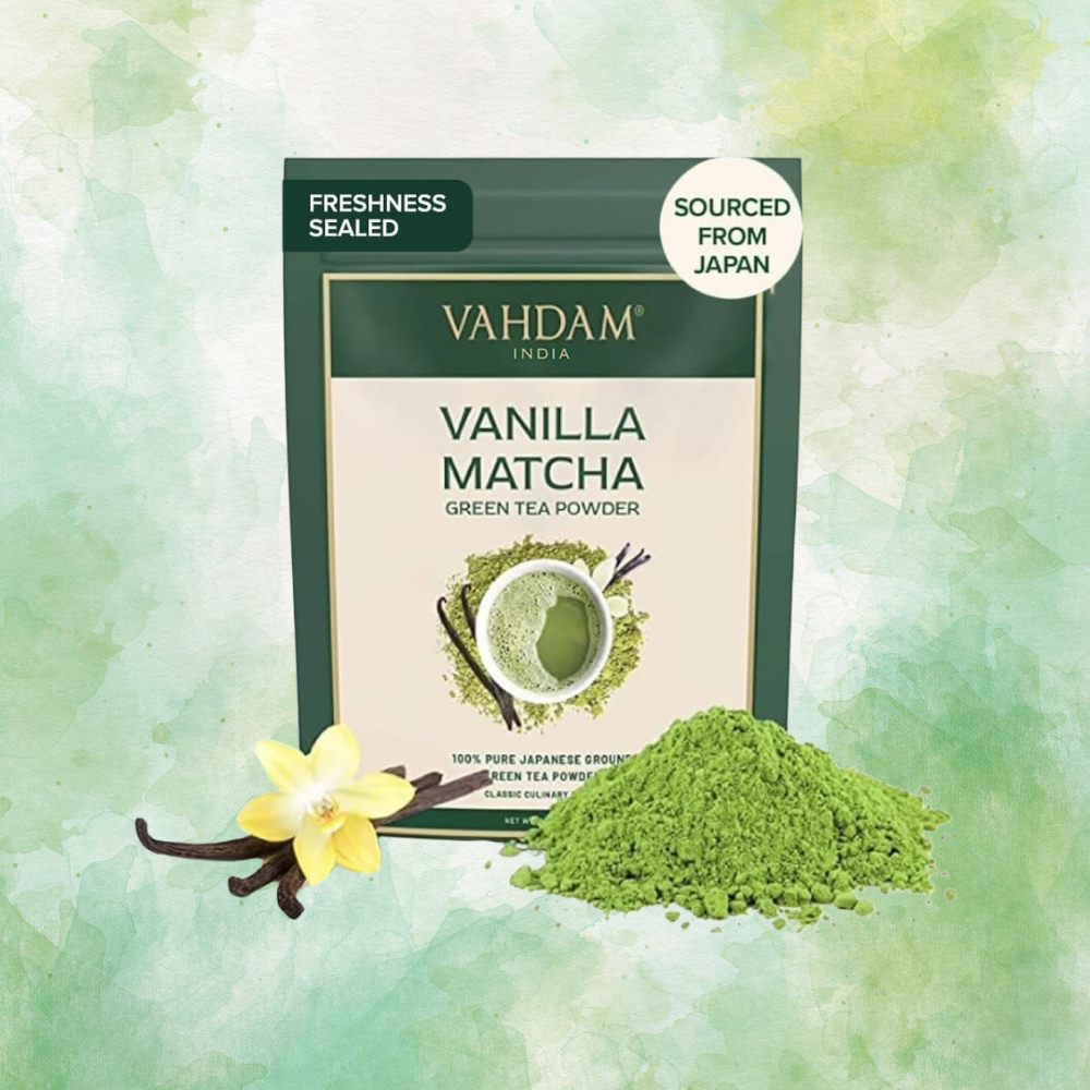 VAHDAM 바담 바닐라와 녹차 말차 100g - 메인 이미지