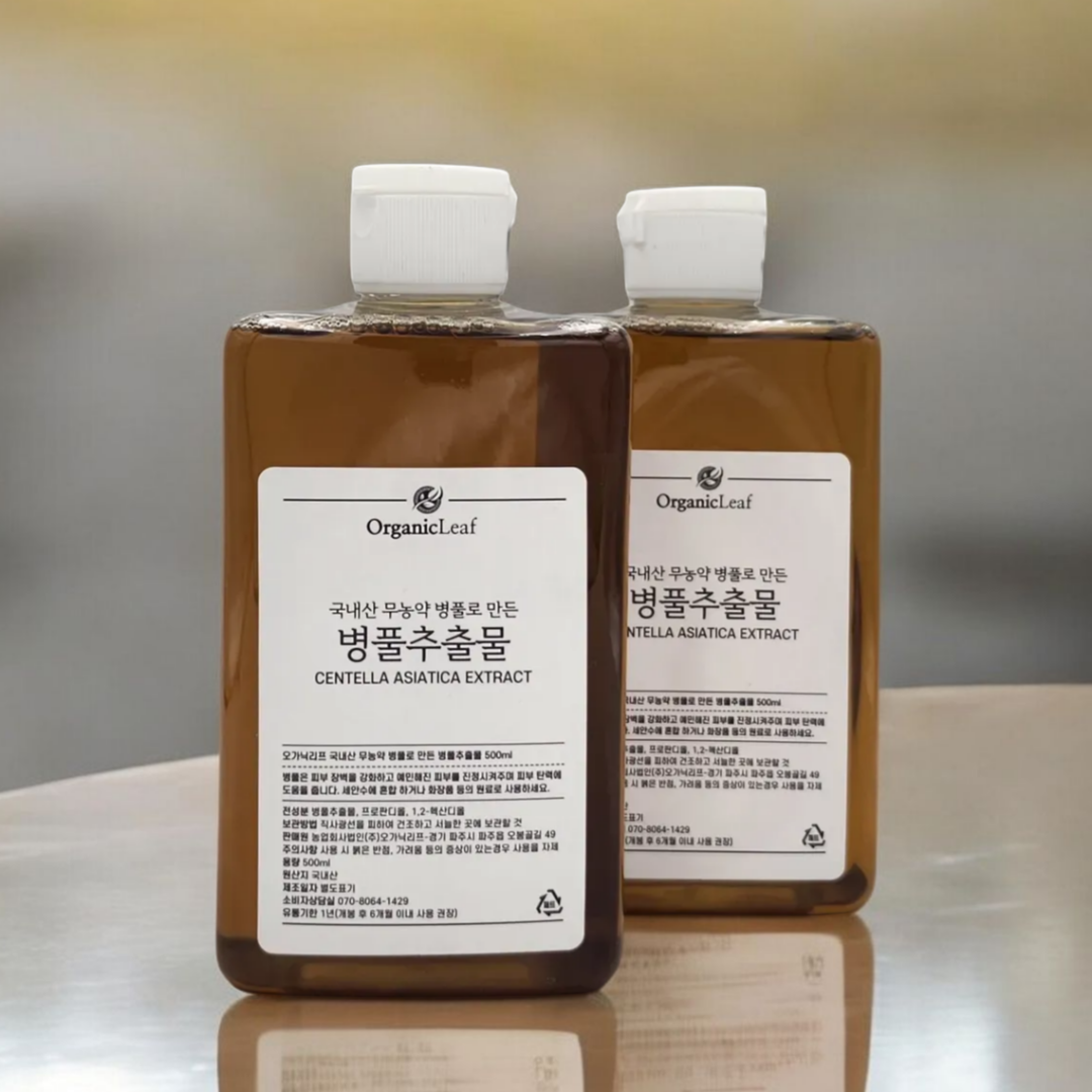 오가닉리프 국내산 무농약 병풀로 만든 병풀 추출물 원액 500ml, 2개 - 상품 이미지