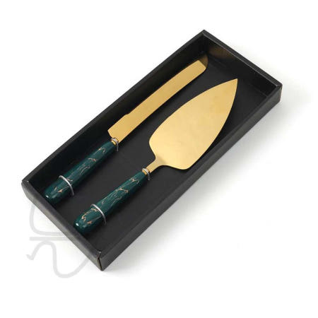 늘ways 케이크 서버 나이프세트 그린 케이크나이프