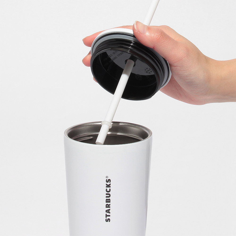 일본 스타벅스 스테인리스 콜드컵 텀블러 마린 보더 473ml - 상세 이미지 5