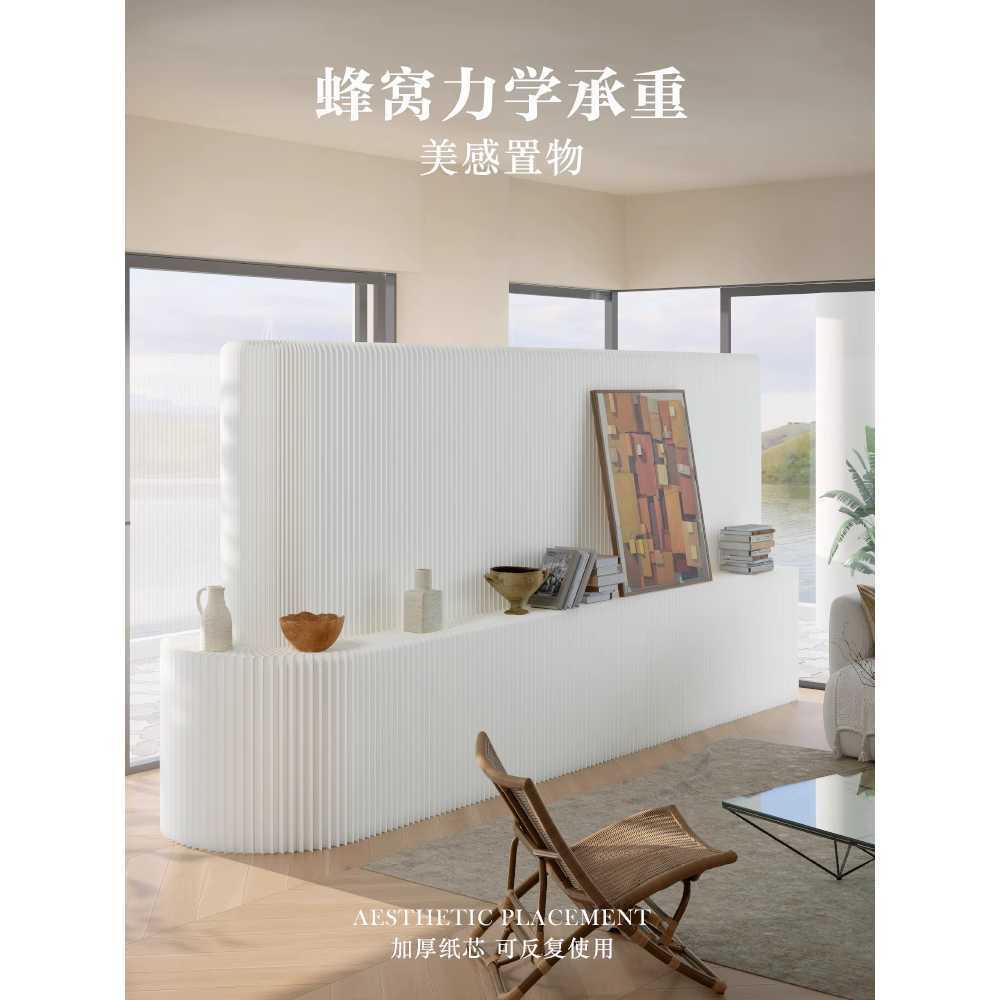종이 가벽 접이식 파티션 경량 가림막 대형 칸막이 200-300x35x150cm 이미지 7