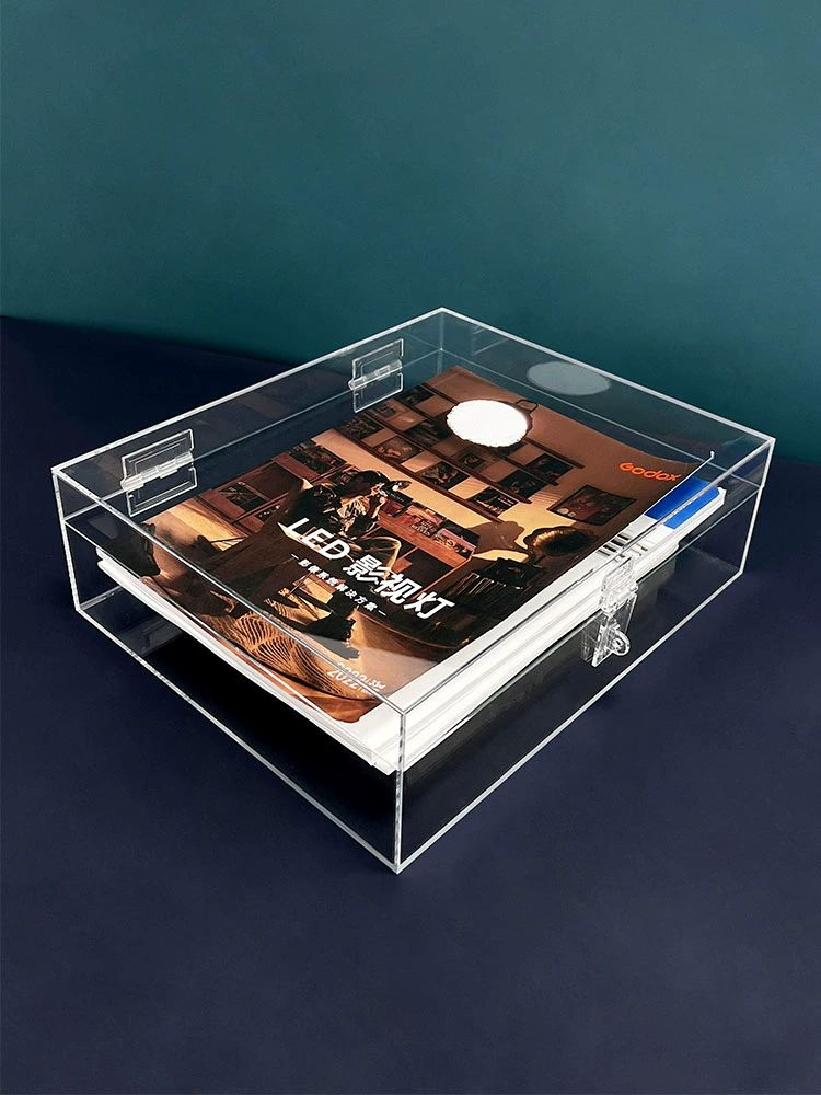 관공서 분실물 보관함 자물쇠 지하철역 투표함 아크릴 투명 15x12x10 - 상세 이미지 3