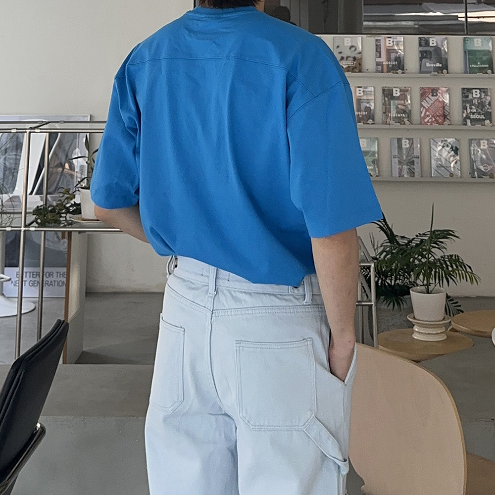 쿨 티셔츠 남자 반팔티 빅사이즈 티셔츠 남자 오버핏 반팔 - 상세 이미지 2