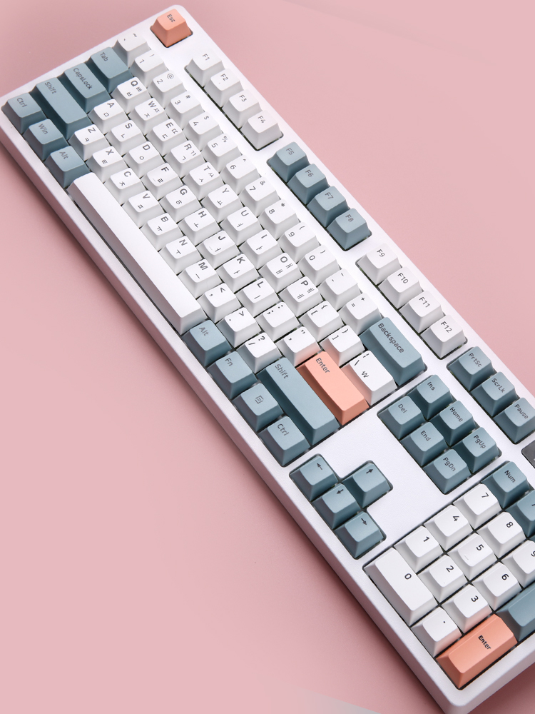 닌자108프로 바다소금축 수제 풀윤활 아이패드 유무선 블루투스 커스텀 기계식 조약돌 키보드