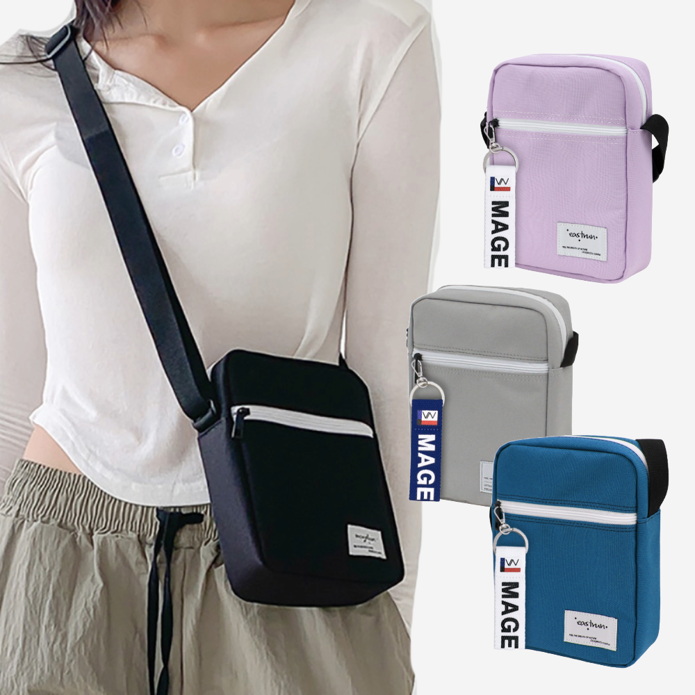 국내제작 여행용 크로스백 미니백 가벼운가방 해외 여행 핸드폰 가방 슬링백 로우