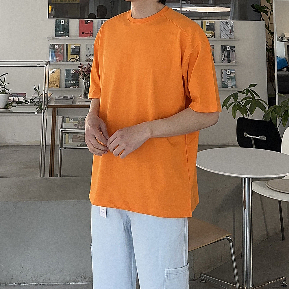 남자 반팔티 오버핏 절개 쿨 티셔츠 머슬핏 반팔 - 상세 이미지 5