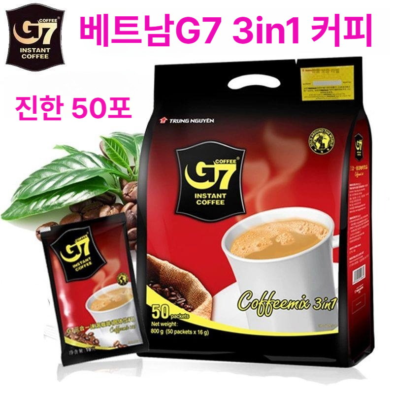 진한 베트남 커피믹스 G7 3in1 g7커피 50포 800g 믹스커피  16g 50포 1봉지 - 상세 이미지 4