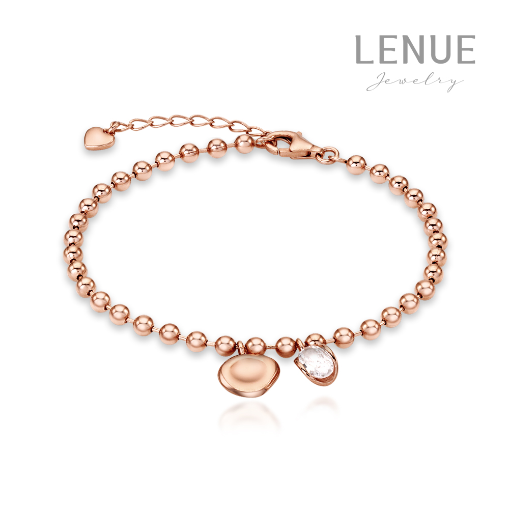 레뉴 행운 조약돌 오벌컷 큐빅 3미리 볼체인 은 여름 팔찌 / 925 실버 여자친구 선물