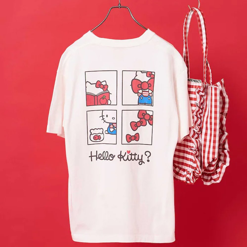 프릭스 스토어 X 헬로키티 반팔티 SANRIO HELLO KITTY 백 프린트 4컷 T셔츠 1121248901500 - 메인 이미지
