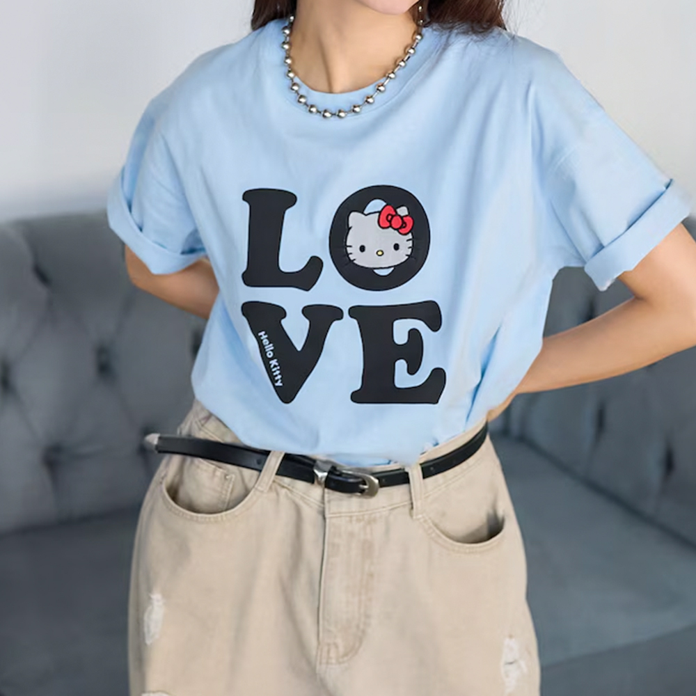 프릭스 스토어 X 헬로키티 반팔티 HELLO KITTY LOVE 로고 T셔츠 Limited products 티셔츠 3223220800544 - 상세 이미지 3