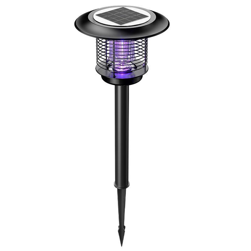 대형 태양열 모기퇴치 램프 방수 해충퇴치기 캠핑용 자동충전 포충등 실외 겸용 블랙 120 바닥형