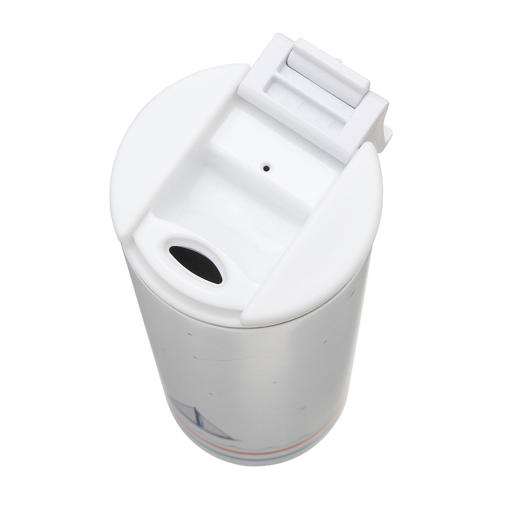 일본 스타벅스 스테인리스 실린더 텀블러 마린 보더 473ml - 상세 이미지 3