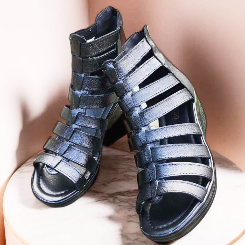 여름 앵글 부츠 여성 반 여름망사 부추 - 상세 이미지 5