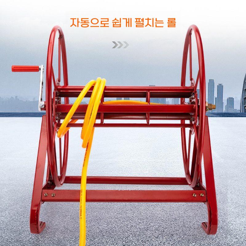 농업호스권취기 농약 호스릴 정리기 약줄 감는기계 권선기 100m 기본 - 상세 이미지 4