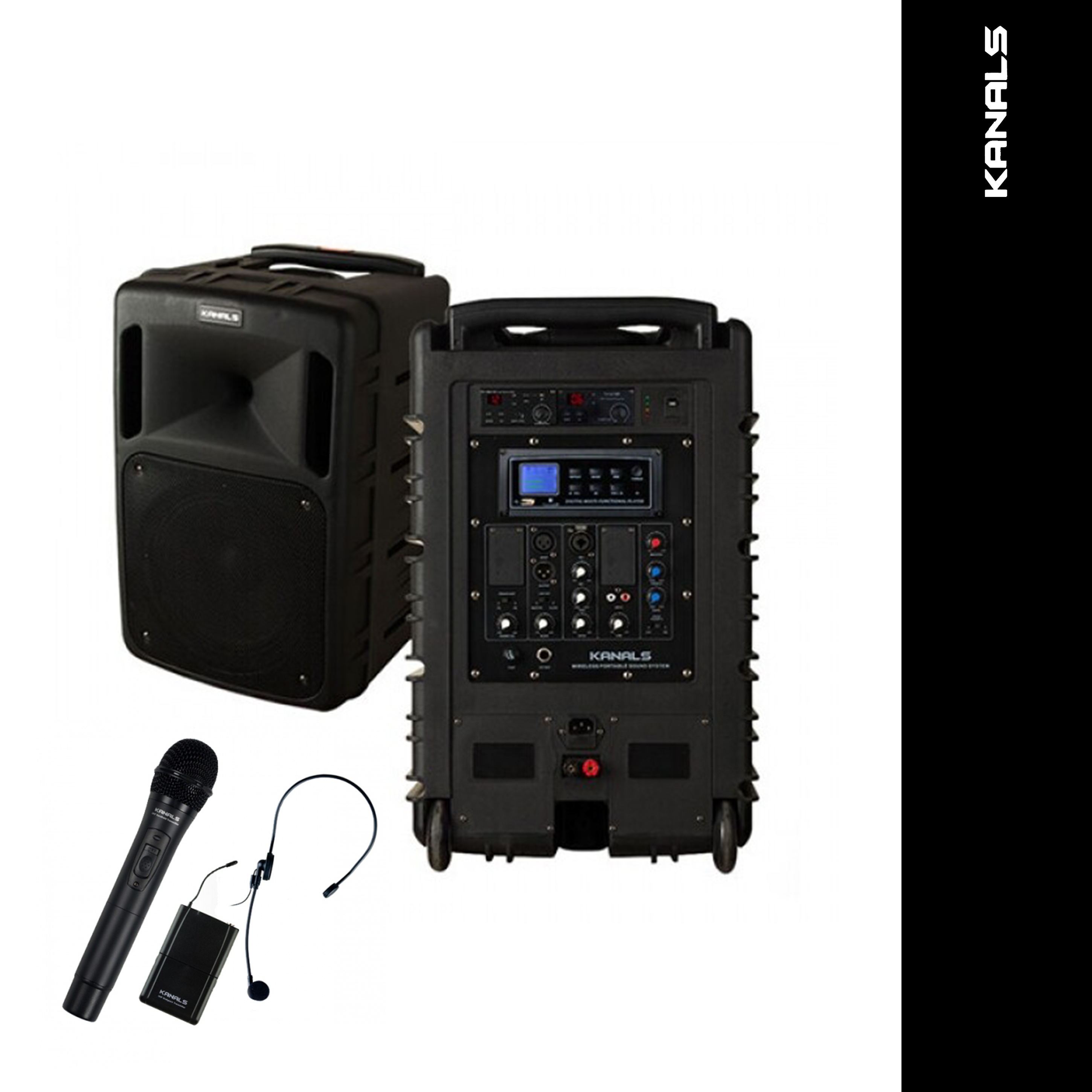 카날스 BK-1050N 충전식 블루투스 스피커 대형 앰프 공연용 버스킹 무선마이크 포함 - 메인 이미지