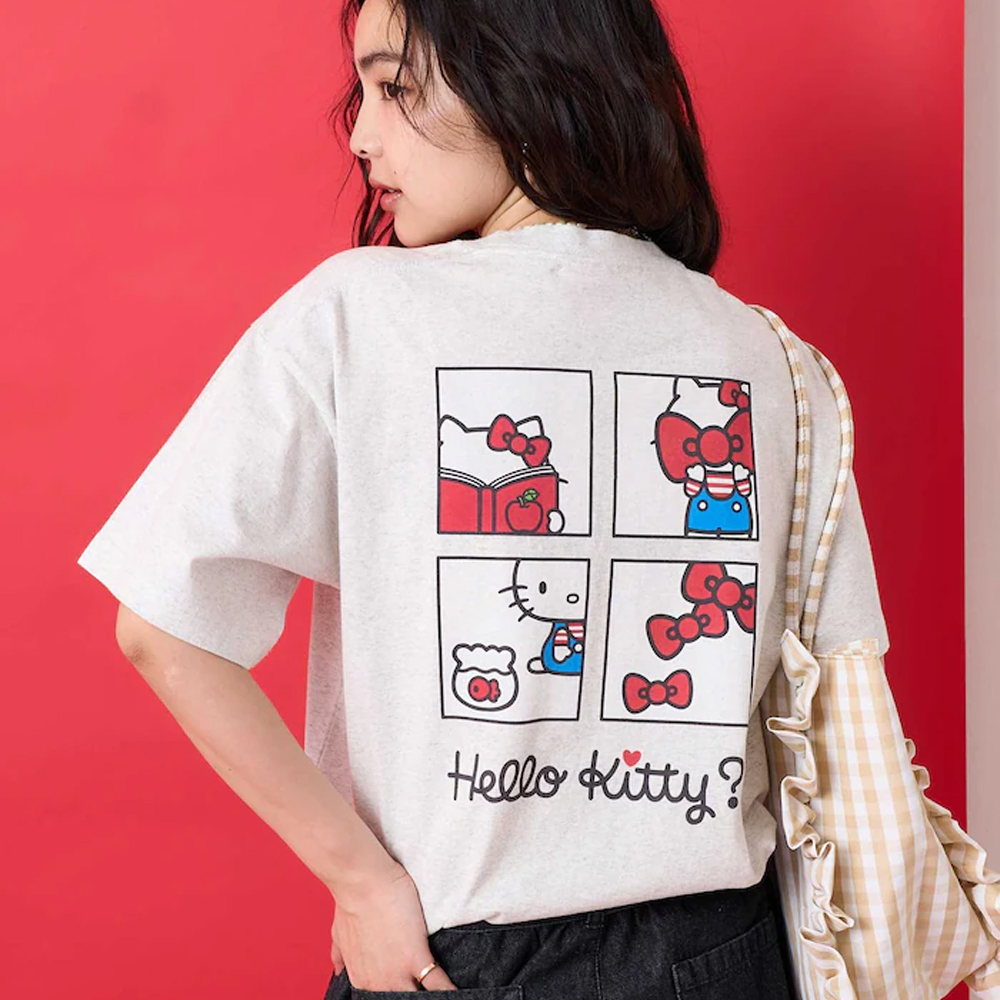 프릭스 스토어 X 헬로키티 반팔티 SANRIO HELLO KITTY 백 프린트 4컷 T셔츠 1121248901500 - 상세 이미지 2