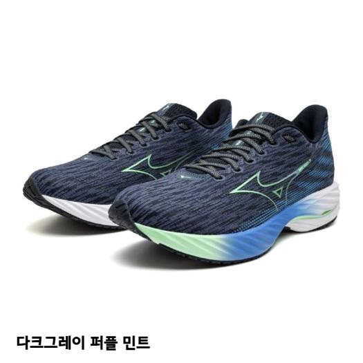 미즈노 클리어런스 웨이브 라이더 28 2E 남성 런닝화 운동화 270 블랙/실버/화이트 - 상세 이미지 4