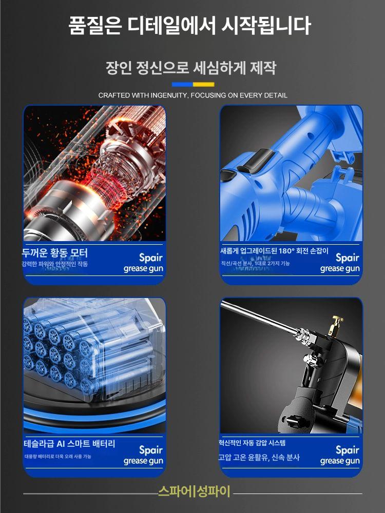 충전식 구리스주입기 펌프 고압 구리스건 니플 충전 노즐 모든 시리즈 표준 회전 핸들 - 상세 이미지 4