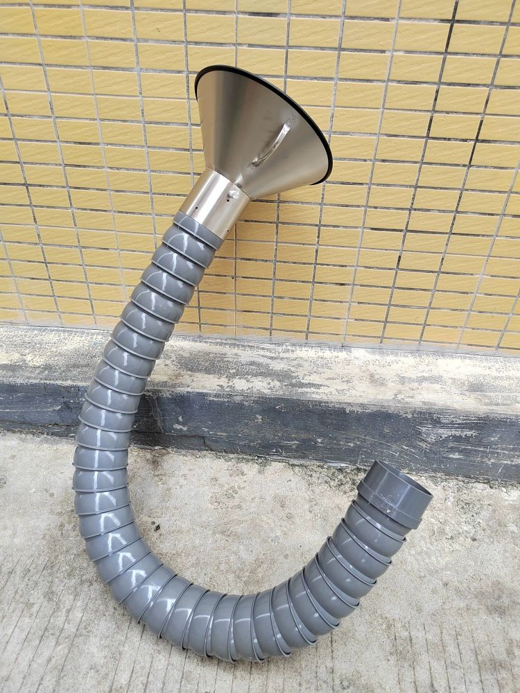 플렉시블 암후드 자바라 연기 이동식집진기 덕트 흡입기 110MM 1m 스테인리스 커버밸브 - 상세 이미지 3