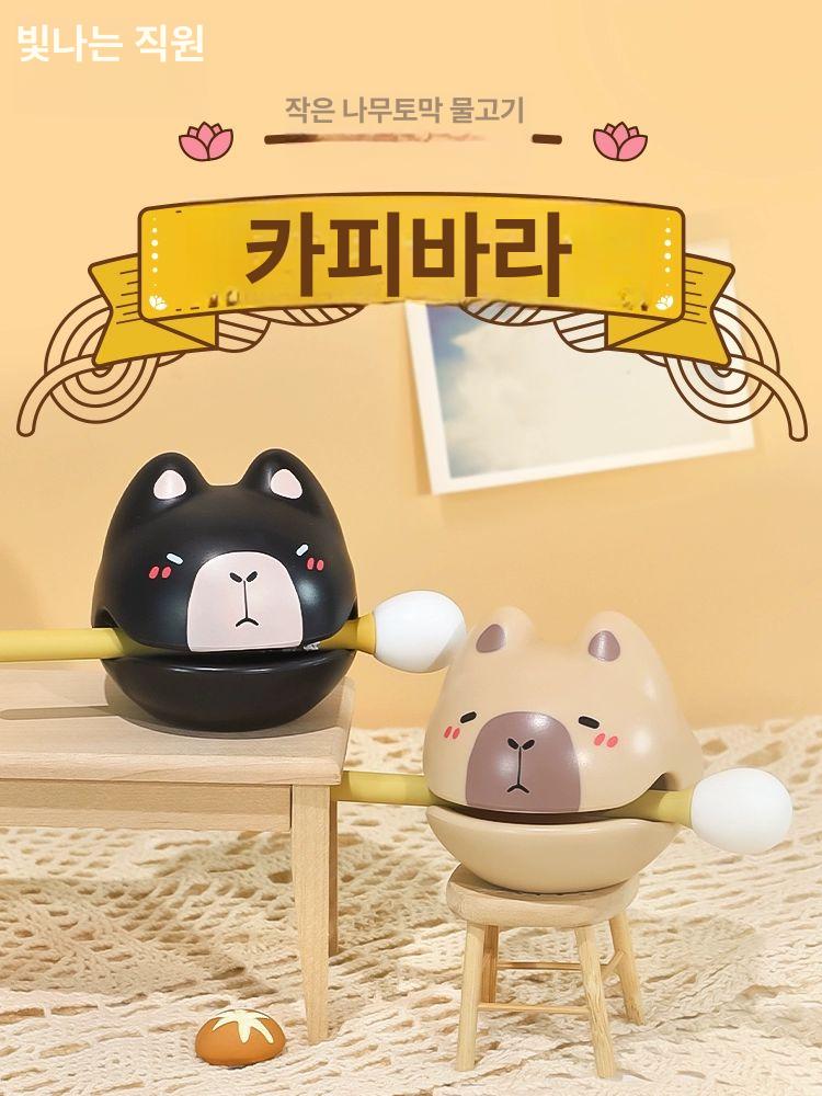 귀여운 목탁 타악기 기도 인테리어 명상 정서적 안정 장식 스트레스 해소 책상 장식품 돼지문으로들어가기 - 상세 이미지 2