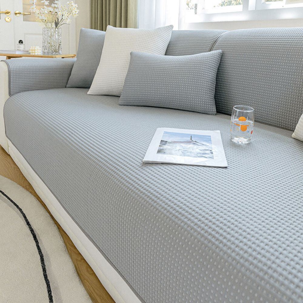 고탄력 스판 쇼파커버 사계절 소파패드 커버링 제작 카우치 리클라이너 덮개 화이트 1인용