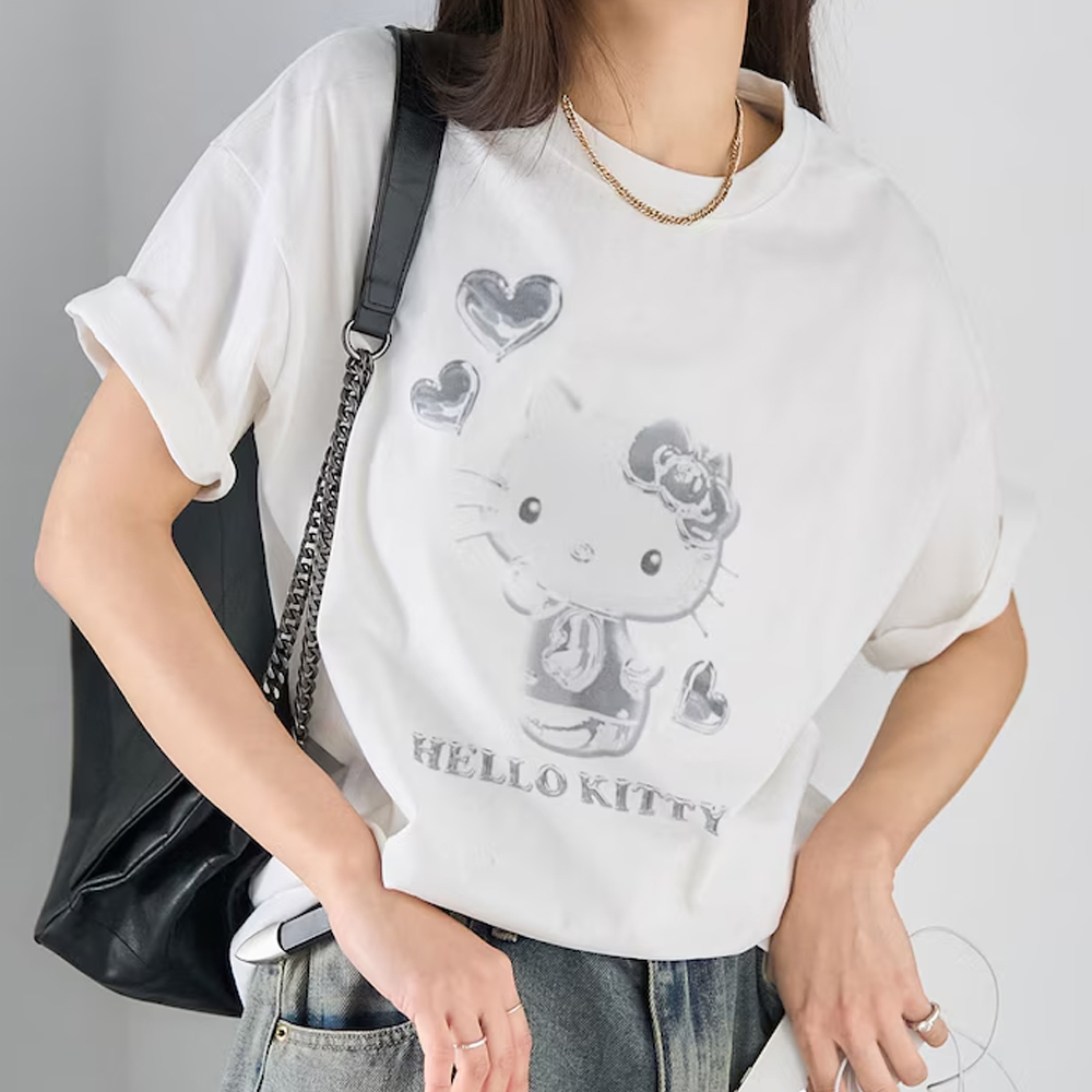 프릭스 스토어 X 헬로키티 반팔티 HELLO KITTY 3D아트 프린트 T셔츠 3223220800566 - 상품 이미지