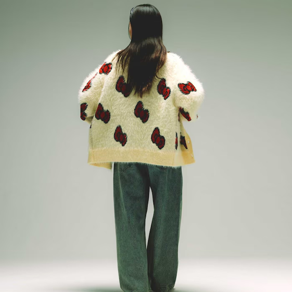 프릭스 스토어 X 헬로키티 가디건 리본 무늬 V Knit Cardigan 1132248902903 - 상세 이미지 5