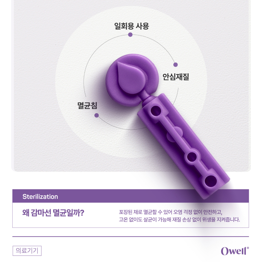 오웰 원클릭 사혈침 무통 채혈침 손따는 사혈 채혈 - 상세 이미지 4