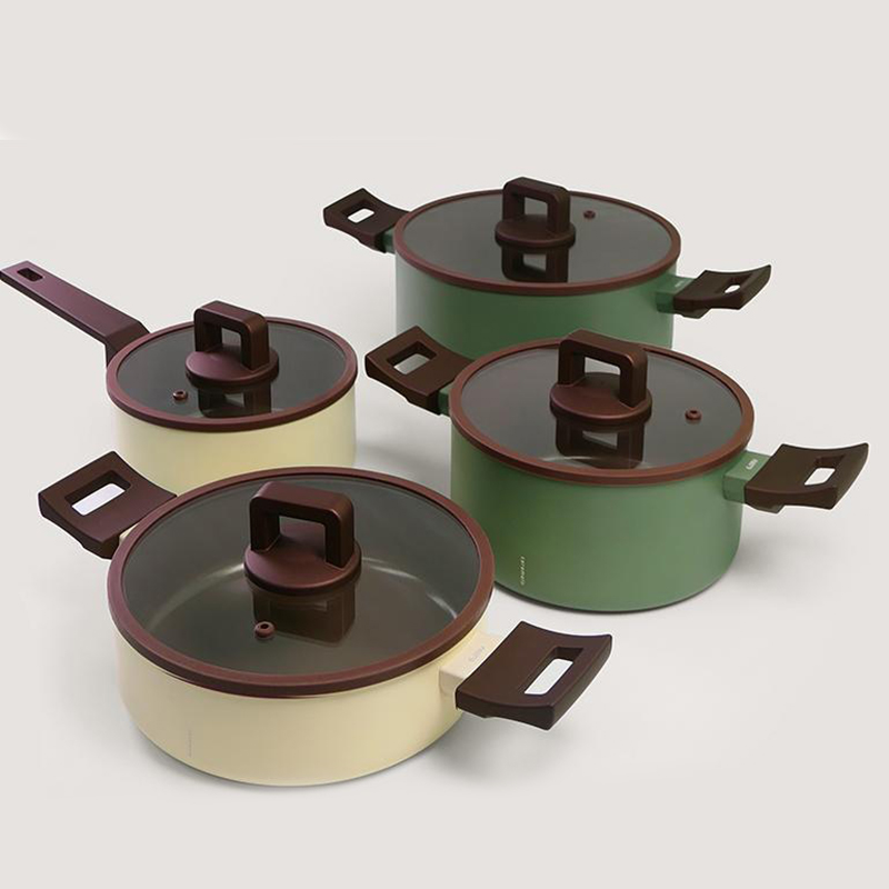 에지리 카라멜로 IH 인덕션 세라믹 인덕션용 편수 냄비 18cm 아이보리 - 상세 이미지 5