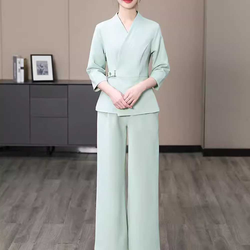 식당 유니폼 홀서빙 긴팔 요식업 음식점 종업원 가운 - 상세 이미지 4
