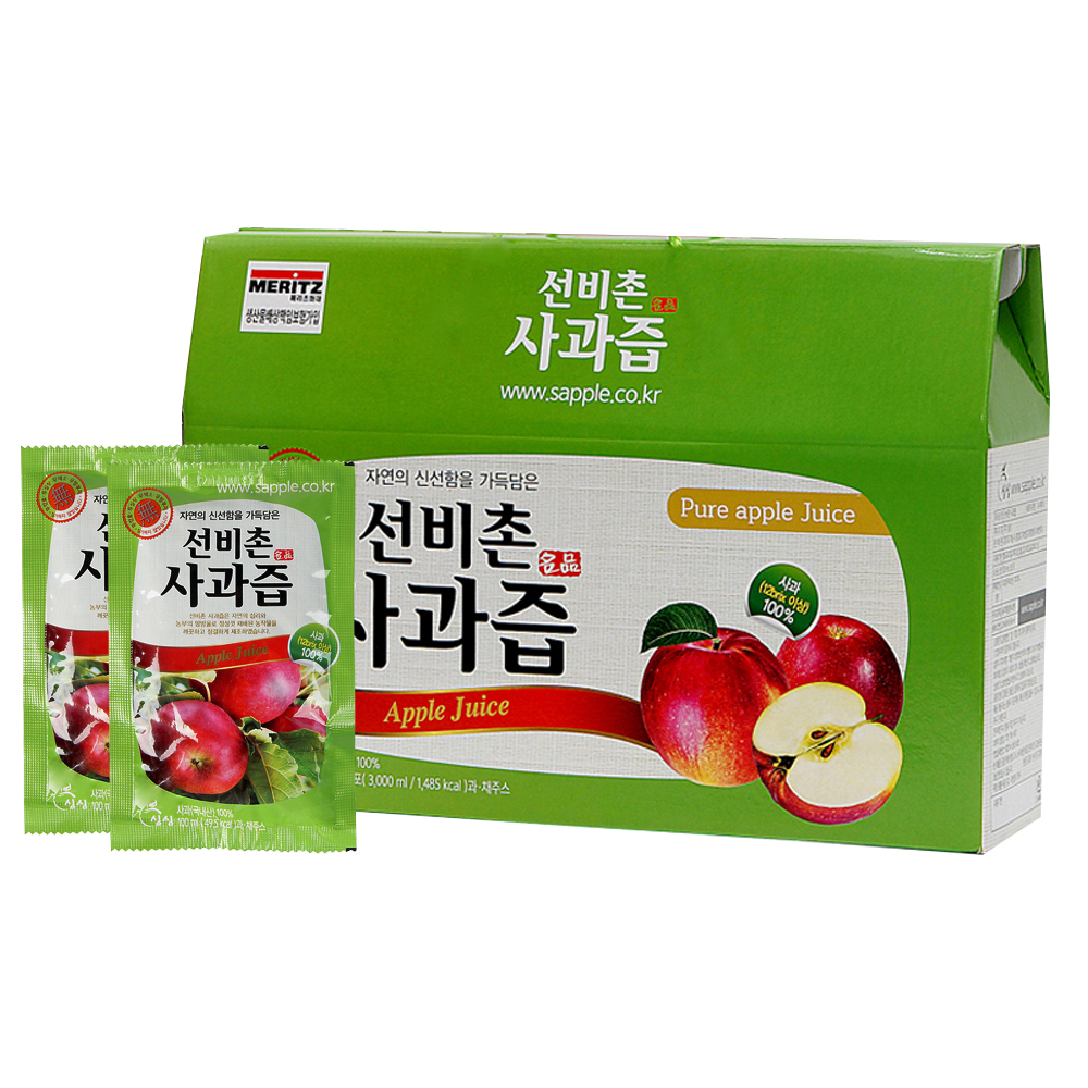 선비촌 사과 100% 국내산 사과즙 30포 100ml, 1개 - 상세 이미지 2