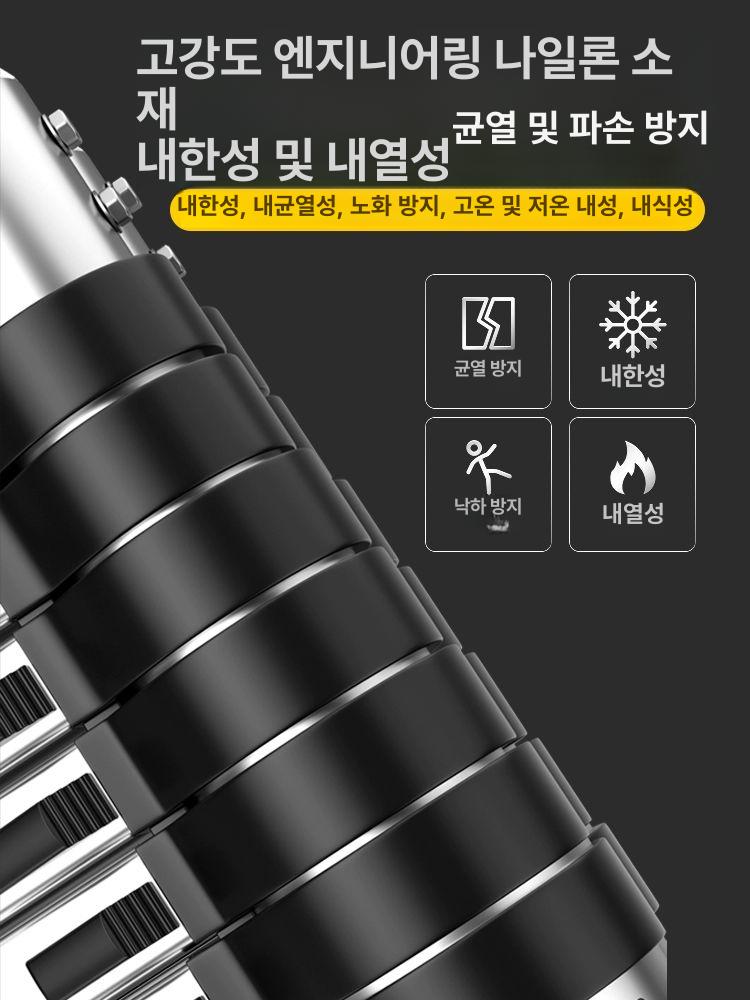 다기능 신축식 사다리 휴대용 높이조절 미끄럽지 접이식 두꺼운 산업급 스테인리스 파이프 사다리 A 확장 사다리 - 상세 이미지 5