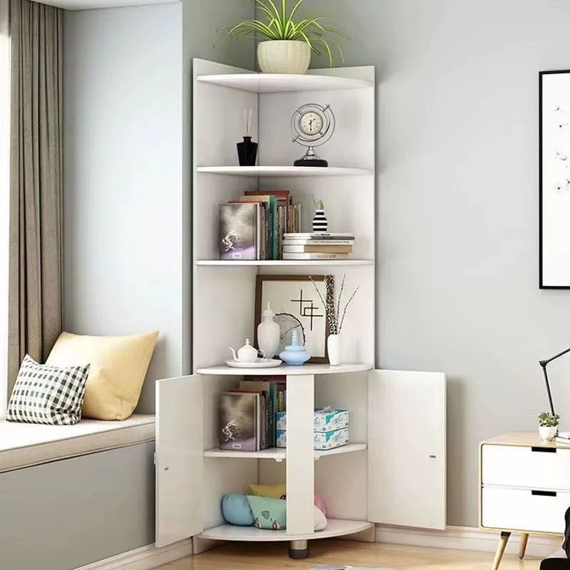 욕실코너장 샤워실 화장실선반 주방 정리 엔틱 우드 40x40cm 4층 따뜻한 화이트이중 화이트 - 상세 이미지 2