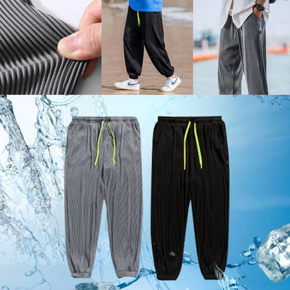 남성 조거 팬츠 간절기 남자 쿨링 통큰 외출 츄리닝 - 상품 이미지