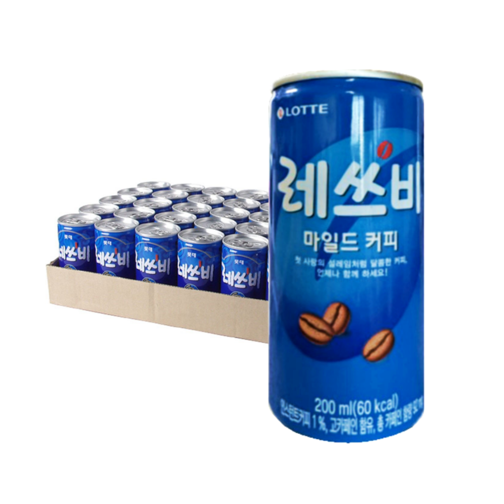 레쓰비 200ml x 30캔 롯데 마일드커피 캔음료 대용량 : 바이오피