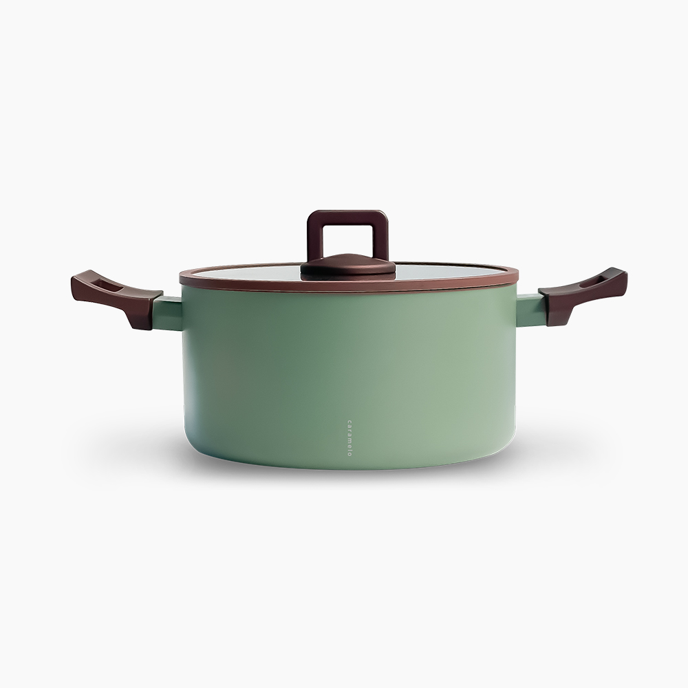 에지리 카라멜로 IH 인덕션 세라믹 인덕션용 편수 냄비 18cm 아이보리 이미지 8