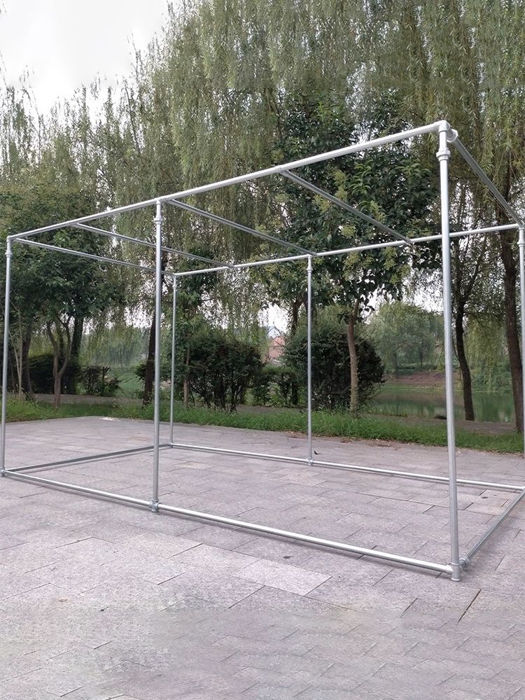 포도넝쿨 지지대 식물 채소 장미 원예 철제 텃밭 조립식 사각형 이중 1.8x1.6x1.8 은백색 - 상품 이미지