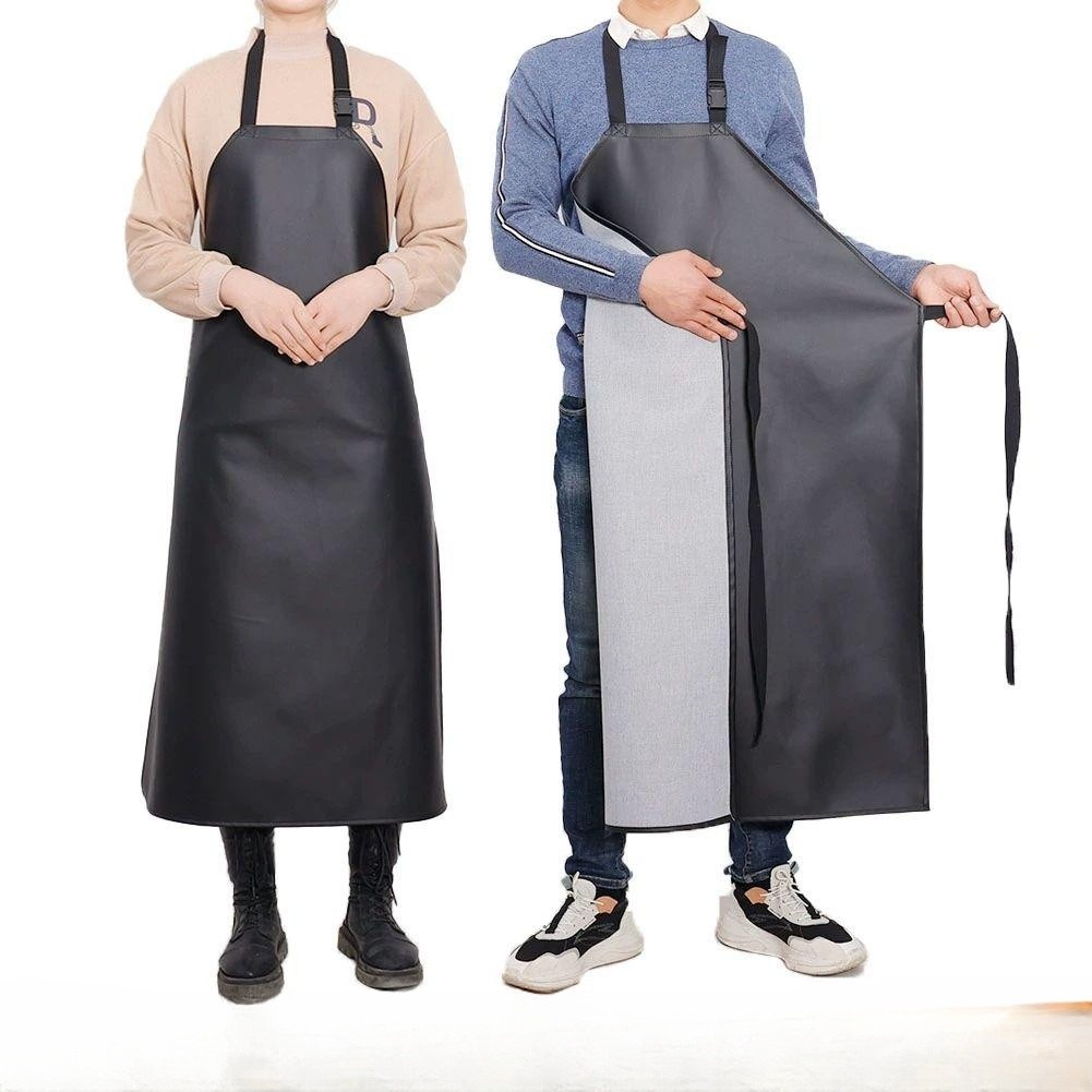 앞치마 가죽 두꺼운 방수 작업 주방 수산물 산업용 정육앞치마 - 상품 이미지