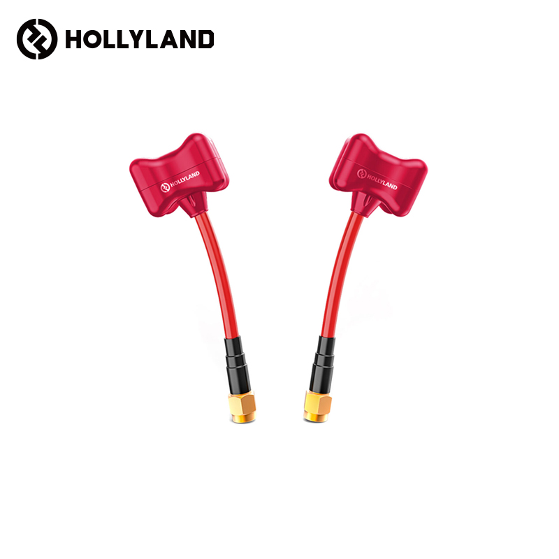 Hollyland HL-ATN08 트라이엄프 안테나 레드 (5000MHz–5900MHz) 2개 마스 4K용
