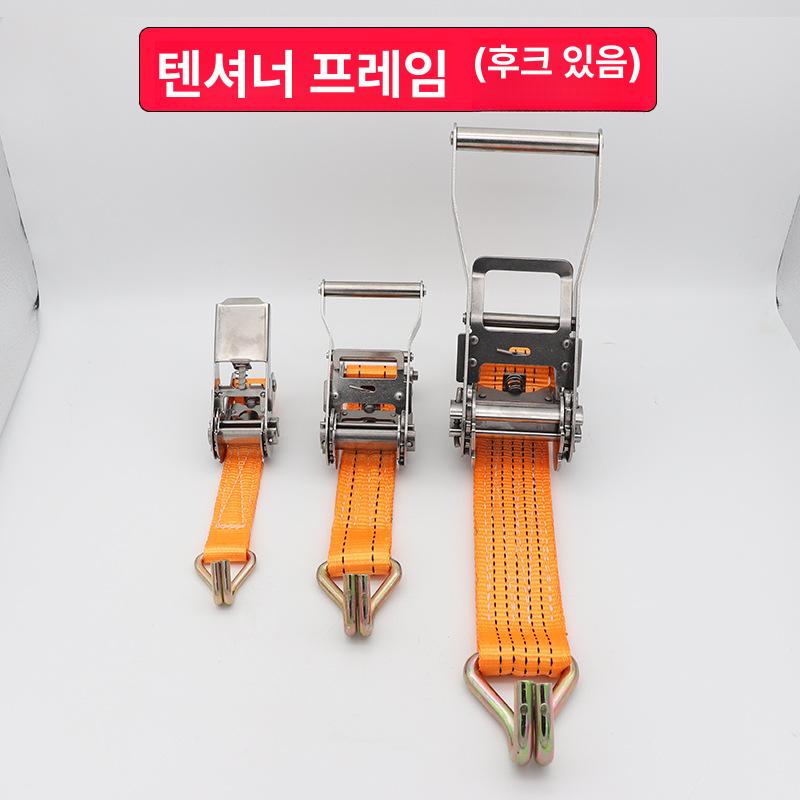 304 스테인 스틸 고정 스트랩 화물 자동차 래칫 텐셔너 로프 도구 운반 후크 로드 바인더 2인치 A - 상세 이미지 3