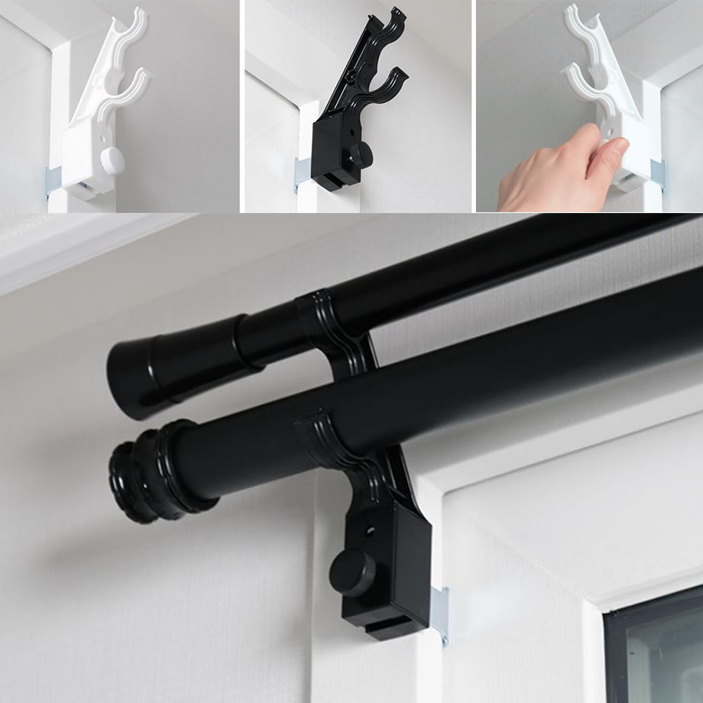 무타공 커튼봉 고리 2개입 거실 안방 블라인드 고정대