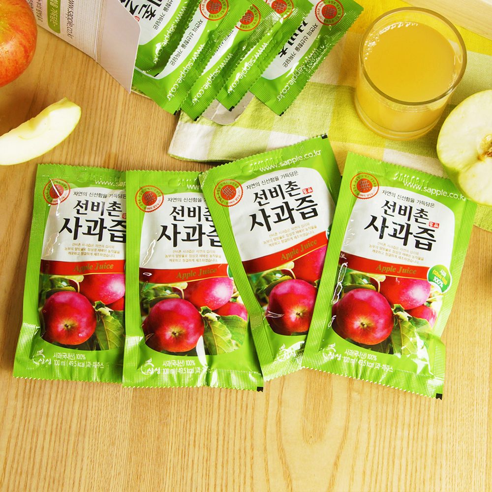 선비촌 사과 100% 국내산 사과즙 30포 100ml, 1개 - 상세 이미지 3